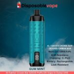 Al Fakher Crown Bar 12000 Puffs Gum Mint Dlt Vape in Dubai UAE