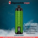 Al Fakher Crown Bar 12000 Puffs Lemon Mint Dlt Vape in Dubai UAE