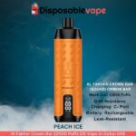 Al Fakher Crown Bar 12000 Puffs Peach Ice Dlt Vape in Dubai UAE