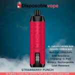 Al Fakher Crown Bar 12000 Puffs Strawberry Punch Dlt Vape in Dubai UAE